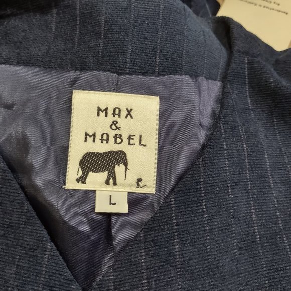 NWT Max & Mabel Blazer Blue Corduroy Handcrafted in California Size L - Picture 5 of 7